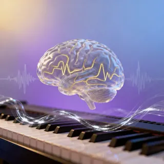 专辑封面：天才脑域共振钢琴曲冥想冥想音乐